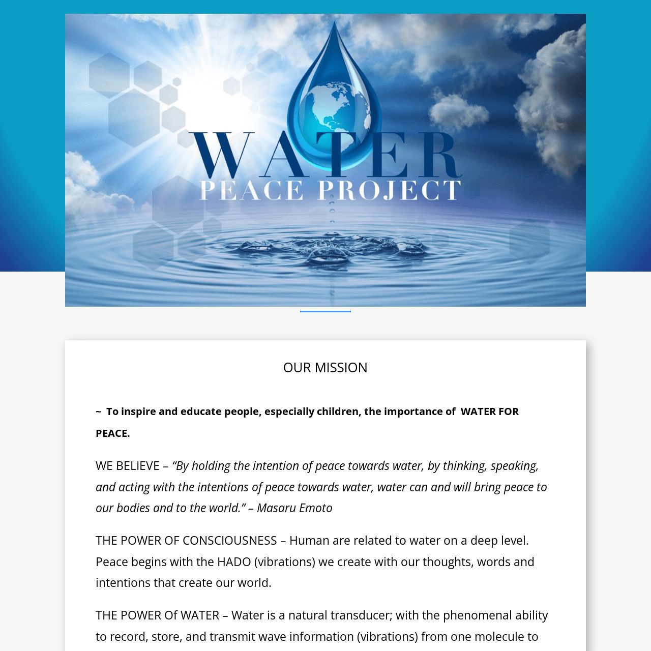 www.waterpeaceproject.org